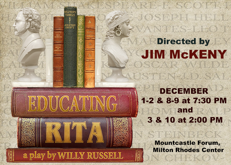 show promotion page - educating rita presented by 40+ stage company